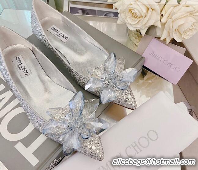 New Style Jimmy Choo Crystal Pumps 6.5cm Silver 111679