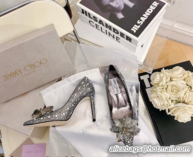 Unique Grade Jimmy Choo Crystal Pumps 10cm Black 111681