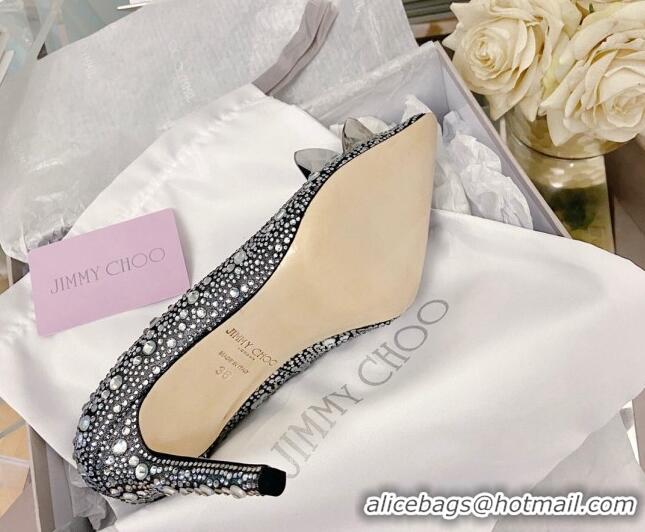 Unique Grade Jimmy Choo Crystal Pumps 10cm Black 111681