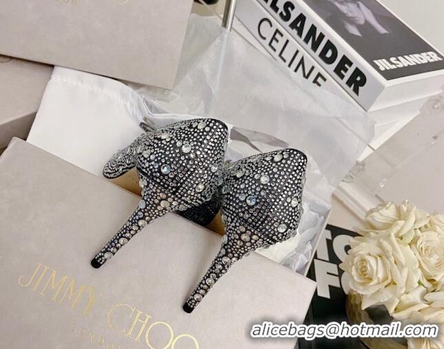 Unique Grade Jimmy Choo Crystal Pumps 10cm Black 111681