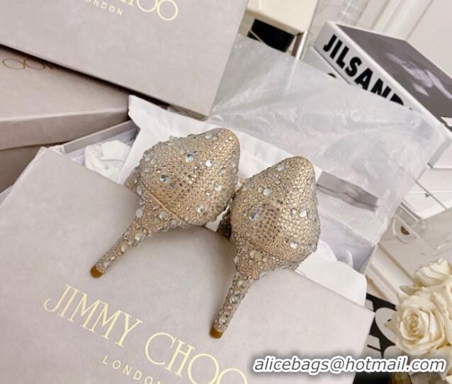 Sumptuous Jimmy Choo Crystal Pumps 8.5cm Gold 111686