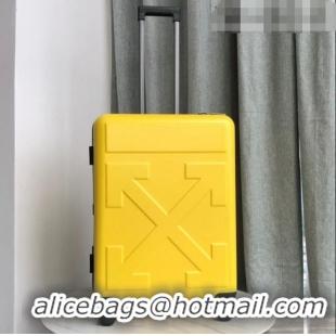 New Cheap Off-White Quote For Travel Luggage 20 inches OF2501 Yellow 2021