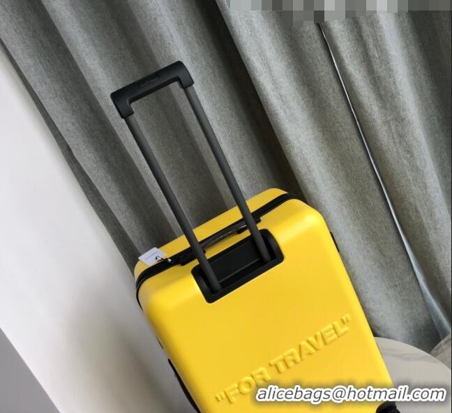 New Cheap Off-White Quote For Travel Luggage 20 inches OF2501 Yellow 2021