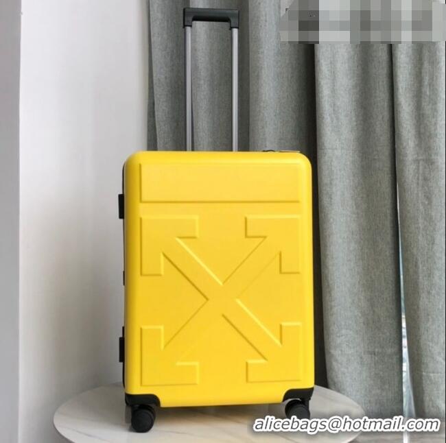 New Cheap Off-White Quote For Travel Luggage 20 inches OF2501 Yellow 2021