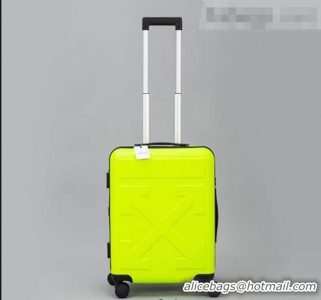 New Product Off-White Quote For Travel Luggage 20 inches OF2502 Neon Green 2021