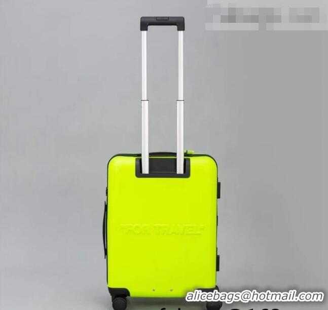 New Product Off-White Quote For Travel Luggage 20 inches OF2502 Neon Green 2021