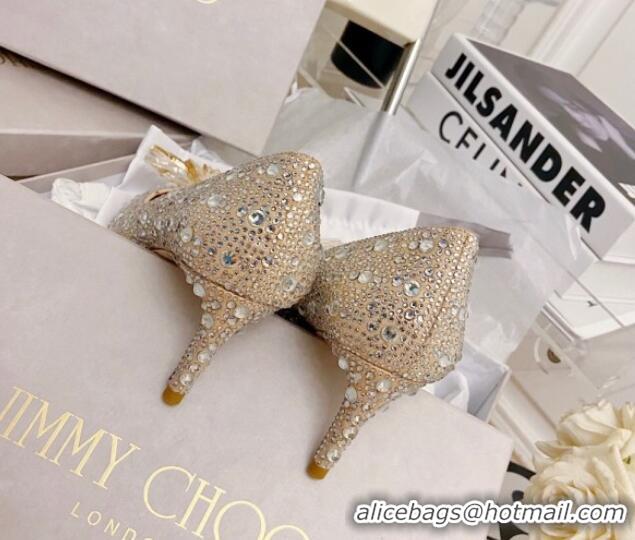 Crafted Jimmy Choo Crystal Pumps 6.5cm Gold 111687