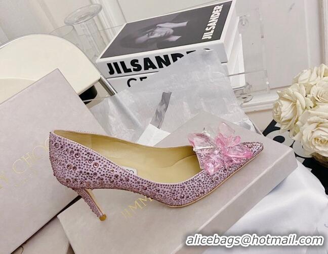 Discount Jimmy Choo Crystal Pumps 6.5cm Pink 111694