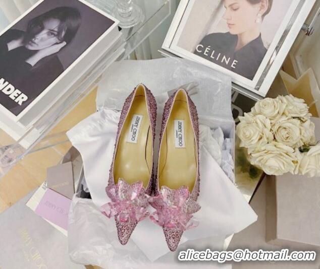 Discount Jimmy Choo Crystal Pumps 6.5cm Pink 111694