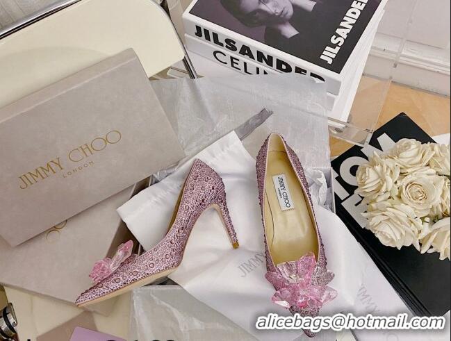 Discount Jimmy Choo Crystal Pumps 6.5cm Pink 111694