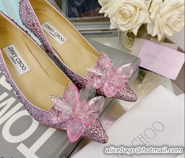 Discount Jimmy Choo Crystal Pumps 6.5cm Pink 111694