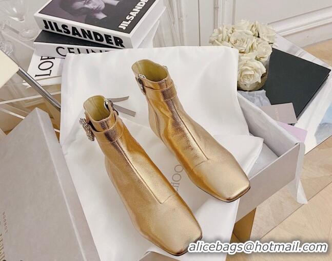 Discount Jimmy Choo Myan Ankle Boots 4.5cm Gold 111696