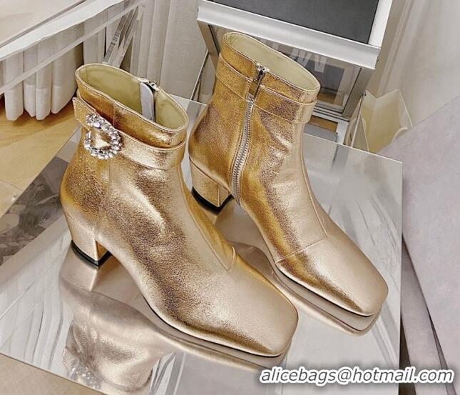 Discount Jimmy Choo Myan Ankle Boots 4.5cm Gold 111696