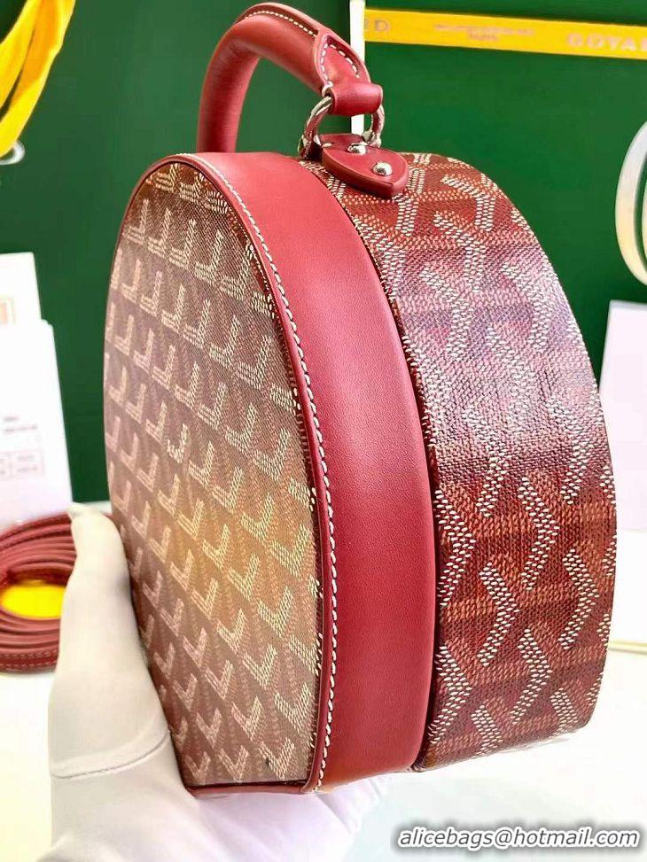 Luxury Discount Original Goyard Alto Hat Box Bag GY1405 Red