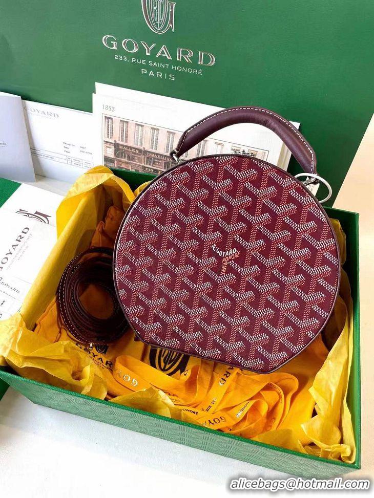 Inexpensive Original Goyard Alto Hat Box Bag GY1405 Burgundy