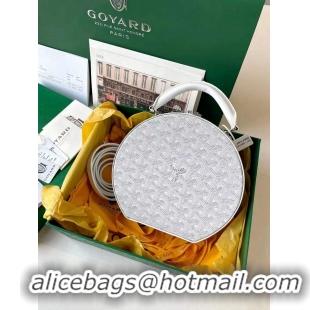 Luxurious Original Goyard Alto Hat Box Bag GY1405 White