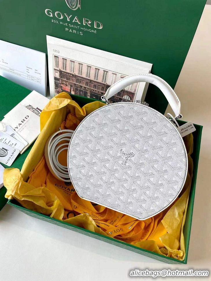 Luxurious Original Goyard Alto Hat Box Bag GY1405 White