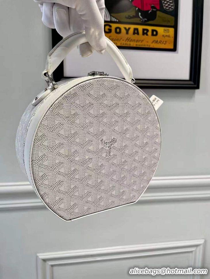 Luxurious Original Goyard Alto Hat Box Bag GY1405 White