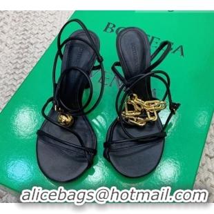 Good Quality Bottega Veneta Dot Charm Lambskin Sandals Black 111320