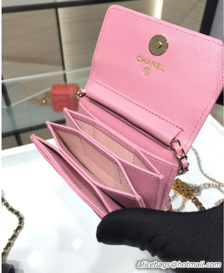 Famous Brand Chanel mini leather Shoulder Bag AP2444 Pink