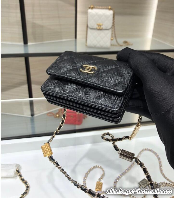 Buy Inexpensive Chanel mini leather Shoulder Bag AP2444 black