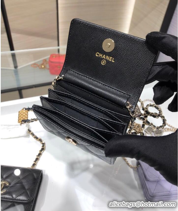 Buy Inexpensive Chanel mini leather Shoulder Bag AP2444 black