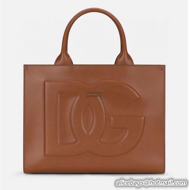 Buy Fashionable Dolce & Gabbana Origianl Leather Shoulder Bag 3041 brown