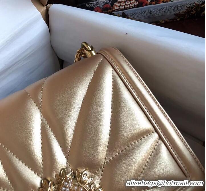 Cheapest Dolce & Gabbana Origianl Leather Bag 4348 gold