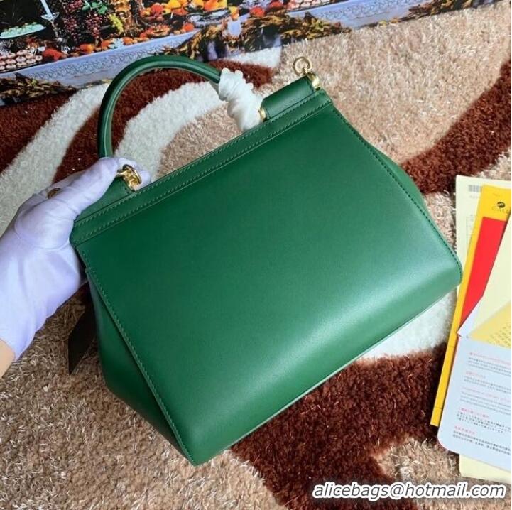 Luxury Cheap Dolce & Gabbana Origianl Leather Shoulder Bag 5157 Green