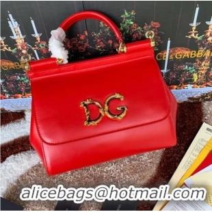 Buy Classic Dolce & Gabbana Origianl Leather Shoulder Bag 5157 Red