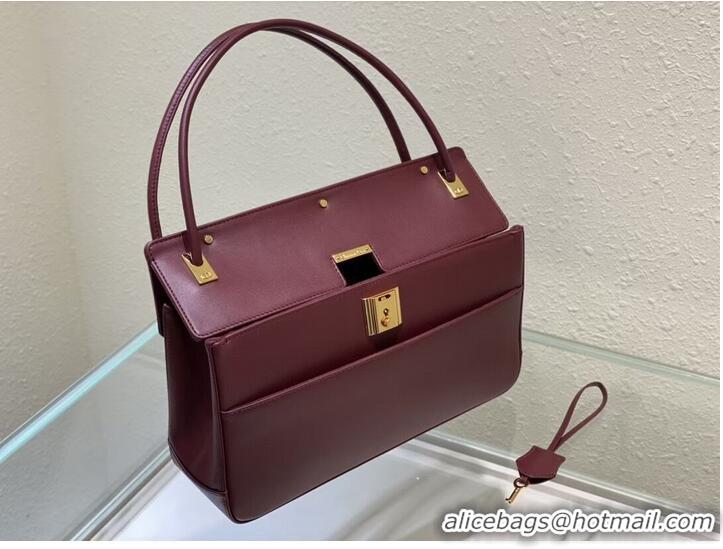 Stylish MEDIUM DIOR Shoulder Bag Calfskin C0701 Wine