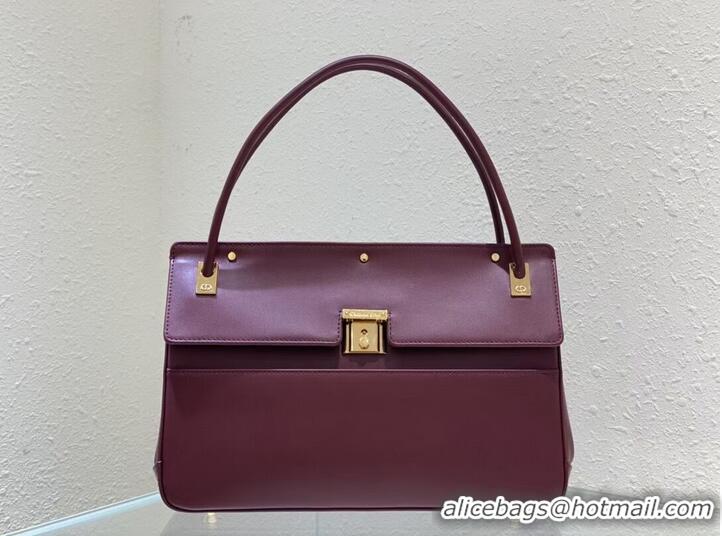 Stylish MEDIUM DIOR Shoulder Bag Calfskin C0701 Wine