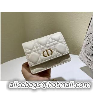 Famous Brand DIOR MINI BOBBY BAG Gradient Cannage Lambskin C0952 white