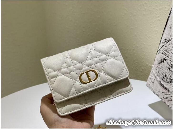 Famous Brand DIOR MINI BOBBY BAG Gradient Cannage Lambskin C0952 white