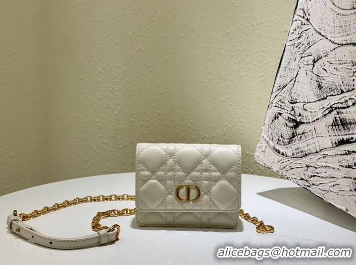 Famous Brand DIOR MINI BOBBY BAG Gradient Cannage Lambskin C0952 white