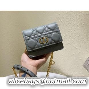 Popular Style DIOR MINI BOBBY BAG Gradient Cannage Lambskin C0952 gray