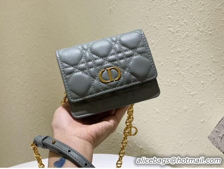 Popular Style DIOR MINI BOBBY BAG Gradient Cannage Lambskin C0952 gray