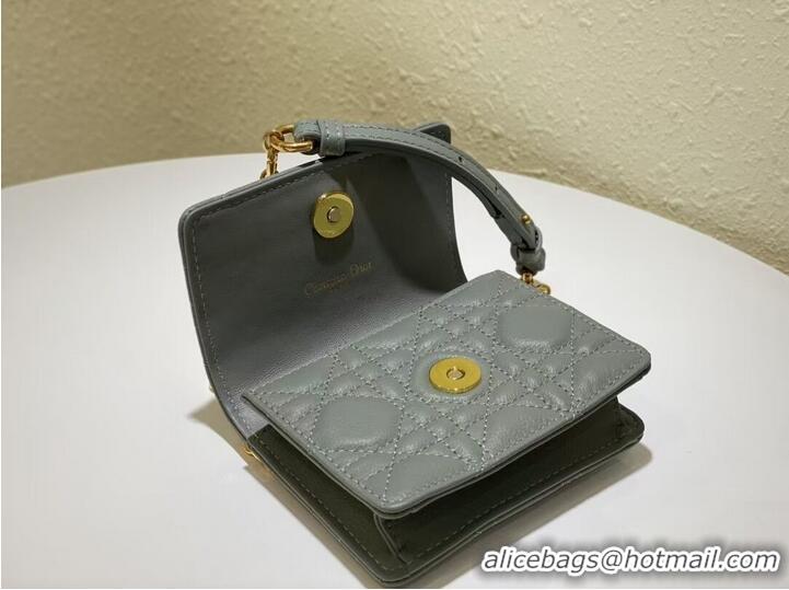 Popular Style DIOR MINI BOBBY BAG Gradient Cannage Lambskin C0952 gray