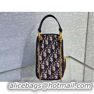 Super Quality DIOR MINI BOBBY BAG Embroidery C0955A dark blue