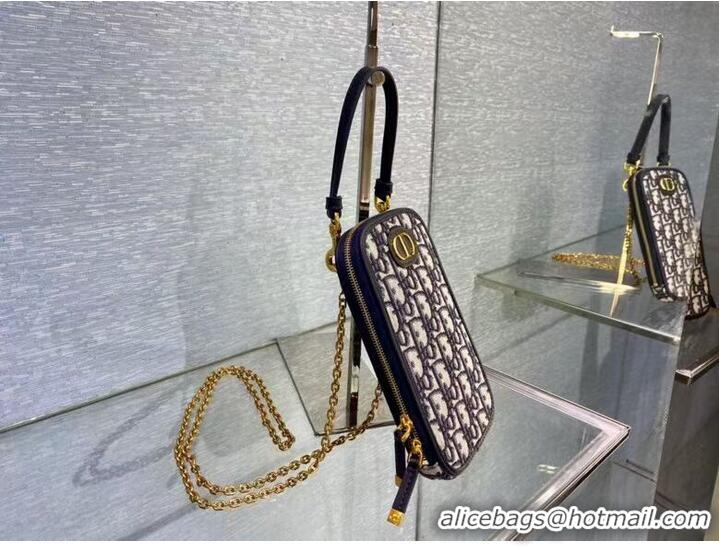 Super Quality DIOR MINI BOBBY BAG Embroidery C0955A dark blue