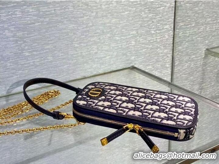 Super Quality DIOR MINI BOBBY BAG Embroidery C0955A dark blue