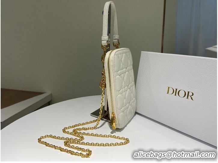 Promotional DIOR MINI BOBBY BAG Gradient Cannage Lambskin C0955 white