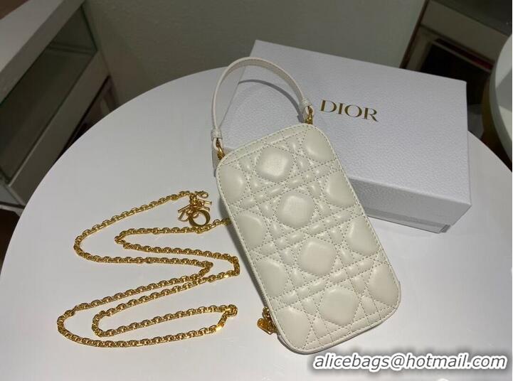 Promotional DIOR MINI BOBBY BAG Gradient Cannage Lambskin C0955 white