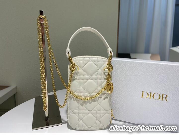 Promotional DIOR MINI BOBBY BAG Gradient Cannage Lambskin C0955 white