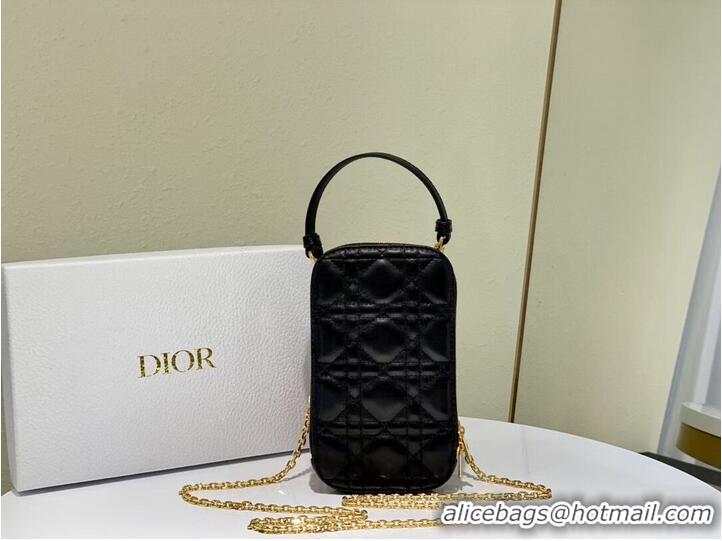 Top Grade DIOR MINI BOBBY BAG Gradient Cannage Lambskin C0955 black