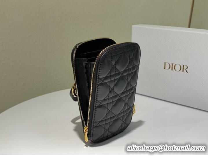 Top Grade DIOR MINI BOBBY BAG Gradient Cannage Lambskin C0955 black