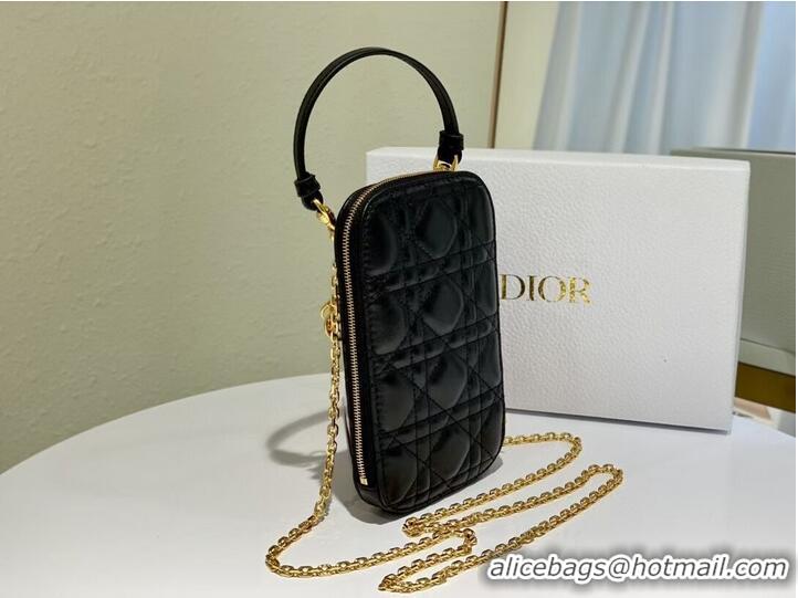 Top Grade DIOR MINI BOBBY BAG Gradient Cannage Lambskin C0955 black