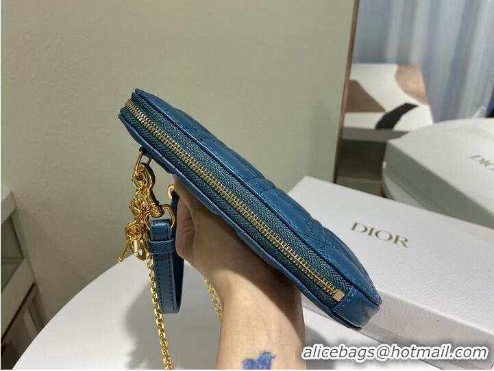 Super Quality DIOR MINI BOBBY BAG Gradient Cannage Lambskin C0955 blue