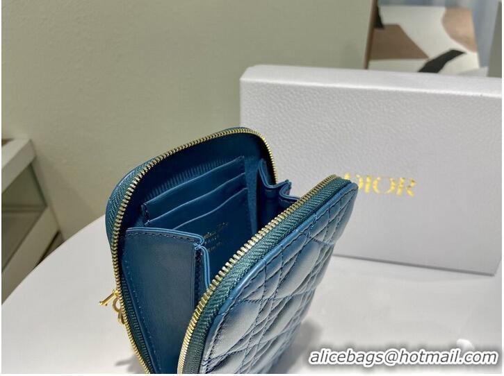 Super Quality DIOR MINI BOBBY BAG Gradient Cannage Lambskin C0955 blue