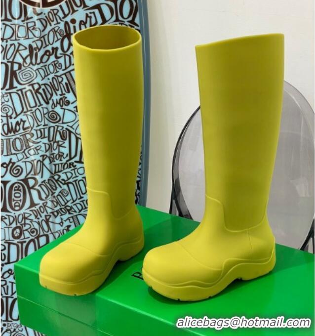 Best Quality Bottega Veneta Puddle Rubber High Boots 112206 Kiwi Green